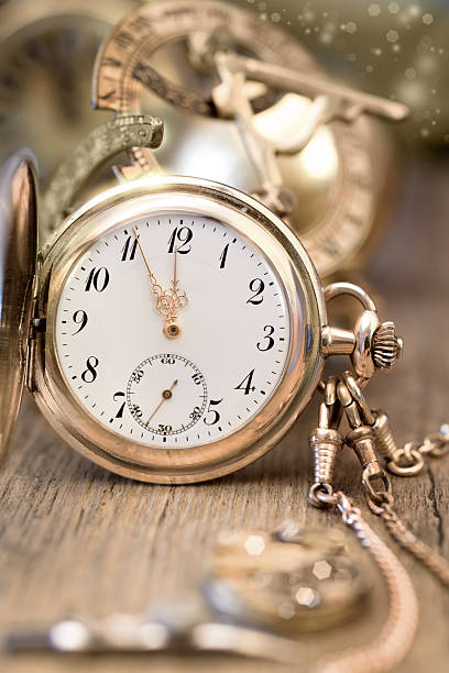 istock Vintage watch showing five to twelve 528417665