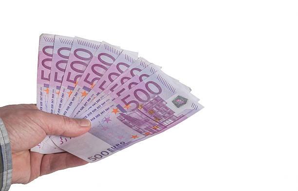 500 Euro notes stock photo