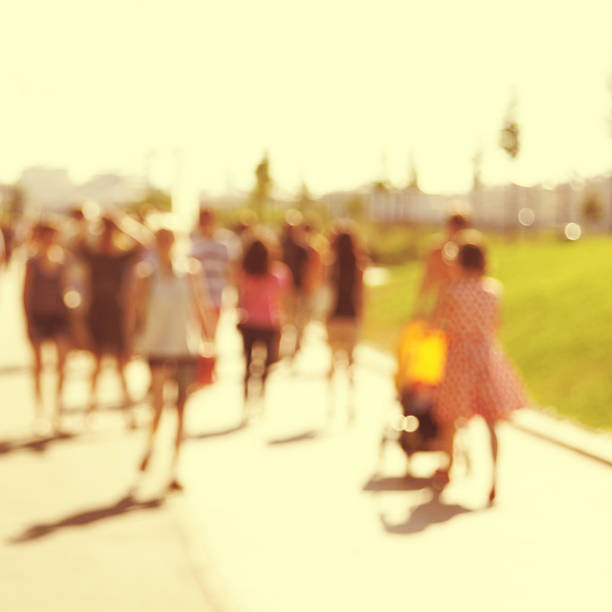 istock Blurred image of people in the city. 528421470