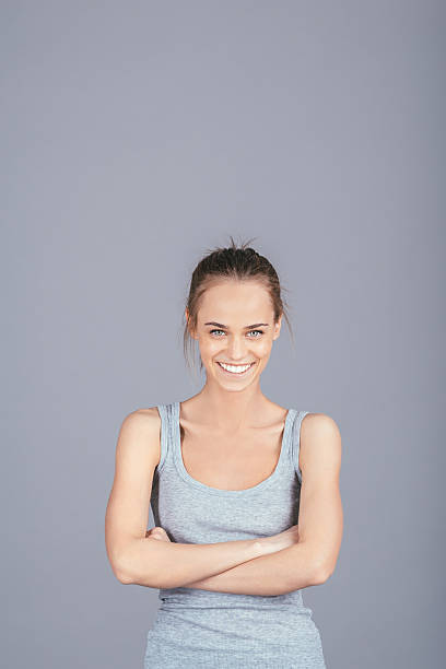 istock Beautiful sports girl posing 528421482