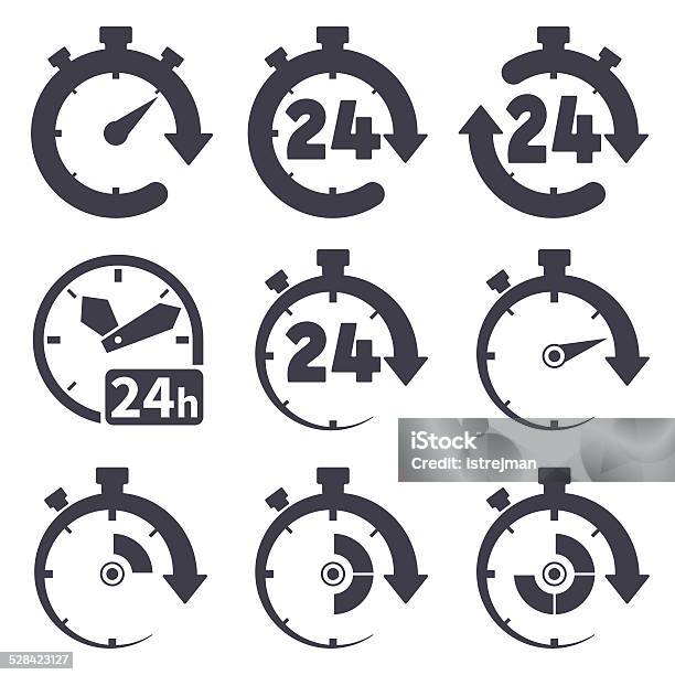 Clock Set Stock Illustration - Download Image Now - 20-24 Years, Letter H, Time