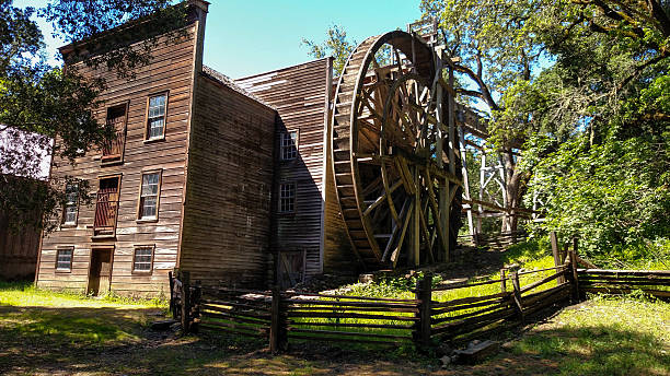 Wide Angle Bale Grist Mill State Historic Park Calistoga California stock photo