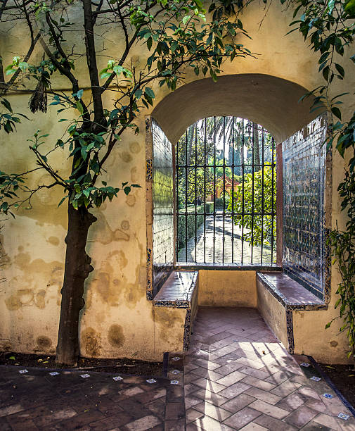 A corner of the magnificent gardens of the Alcazar that are a fine example of an art in which the Andalusians are great masters.