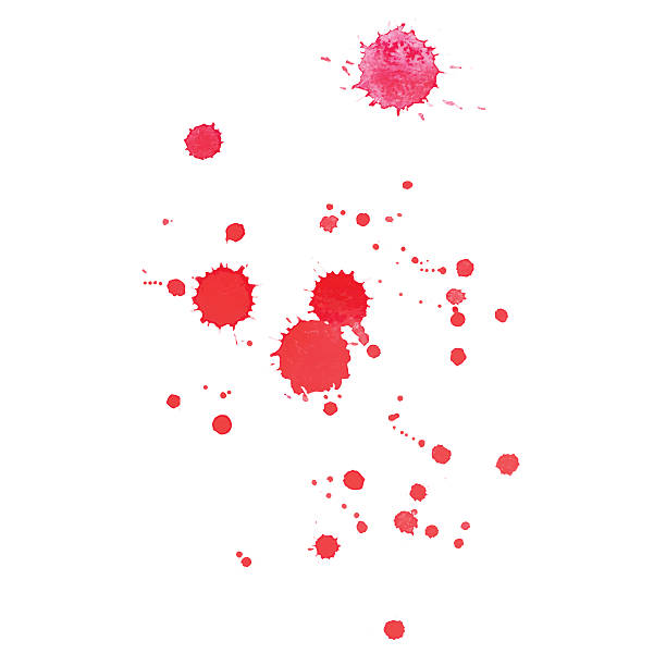 istock Abstract watercolor aquarelle hand drawn red blood drop splatter stain 528424233