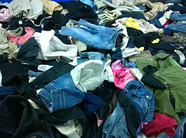 istock The Secondhand clothes in the market 528424252