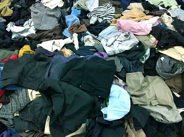 istock The Secondhand clothes in the market 528424350