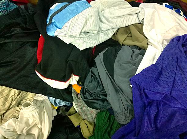 istock The Secondhand clothes in the market 528424490
