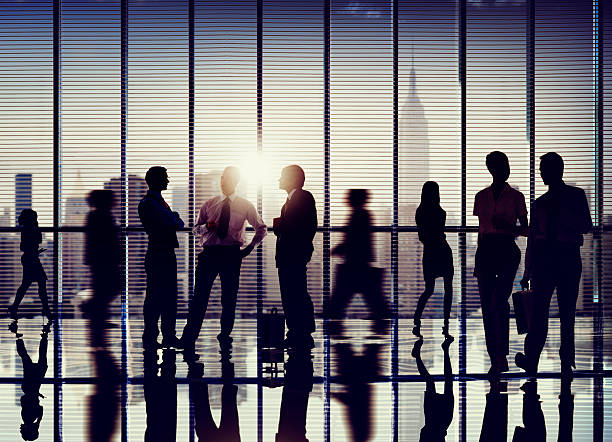 istock Business People Walking Commuter Conversation Concept 528424584