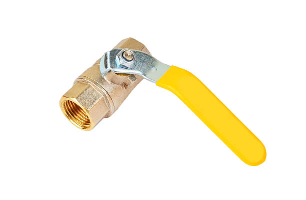 istock Yellow gas valve 528424786