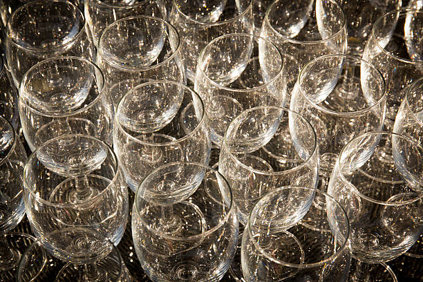 istock champagne glass pattern transparent empty glass goblets for wine 528425250
