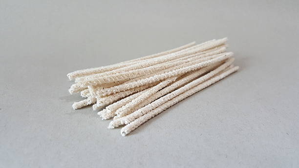 Stack Of White Pipe Cleaners Stock Photo - Download Image Now