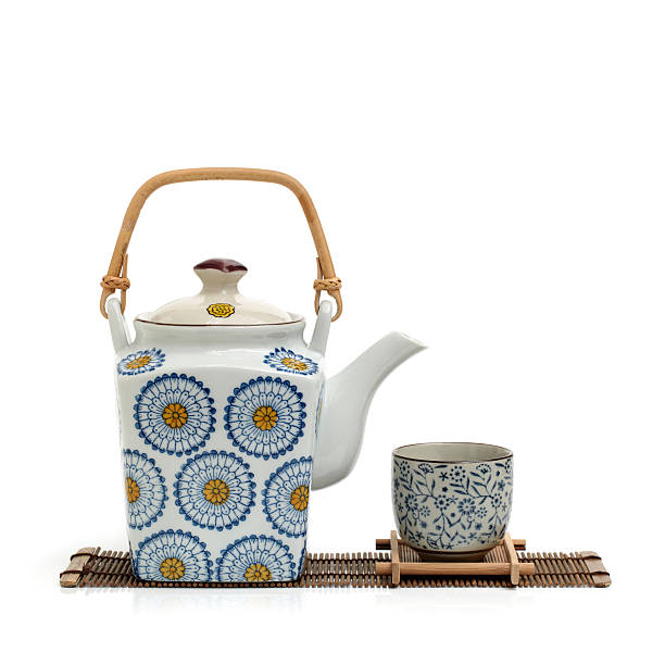 istock Closeup of tea set 528426130