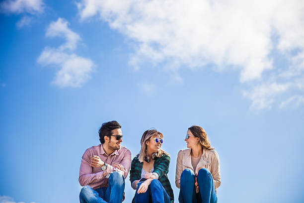 istock Friends together in the city in springtime 528426382