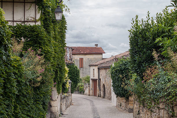 istock old european town street, Saint Emilion 528427615