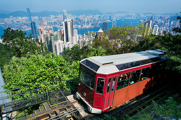 'peak tram'香港 - china chinese culture forest chinese ethnicity ストックフォトと画像