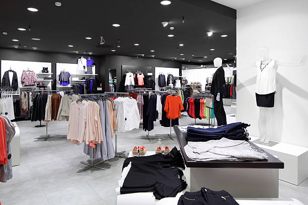 istock brand new interior of cloth store 528429671