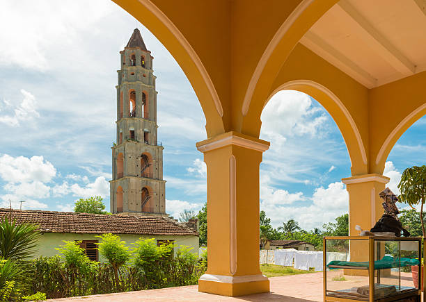 Manaca Iznaga Tower in Valle de los Ingenios,Cuba The Manaca Iznaga tower is Uneco world heritage site and a tourist landmark close to Trinidad in Cuba trinidad culture stock pictures, royalty-free photos & images