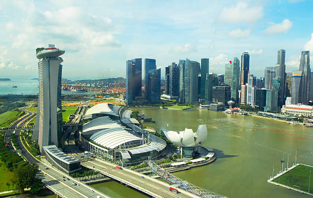 istock Singapore. View from the Ferris wheel 528430215