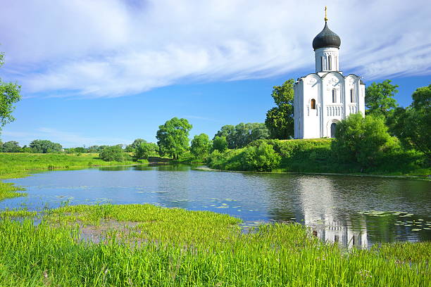 istock Church of the Intercession in Bogolyubovo 528430846