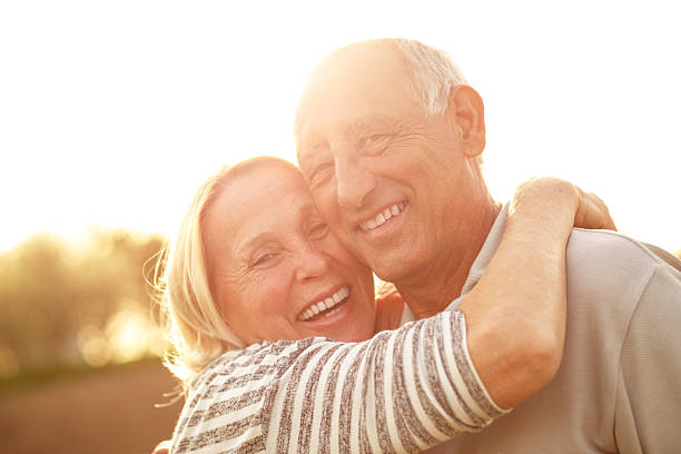 istock Senior couple embracing each other 528431302