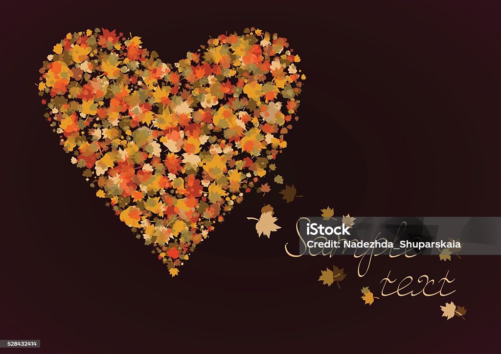 Fall Color Heart Images Vector Heart Shape From Autumn Leaves Stock Illustration - Download ...