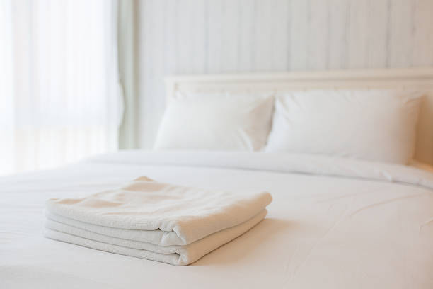 istock Towels in bedroom 528433510