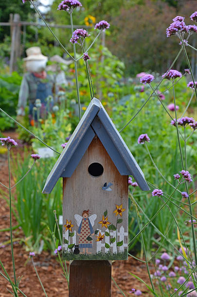 istock Decorative birdhouse in summer garden 528436685