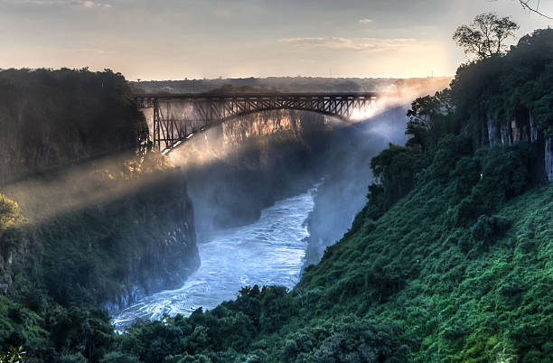 Victoria Falls Victoria Falls, located on the Zambezi River on the border between Zambia and Zimbabwe. zambia stock pictures, royalty-free photos & images