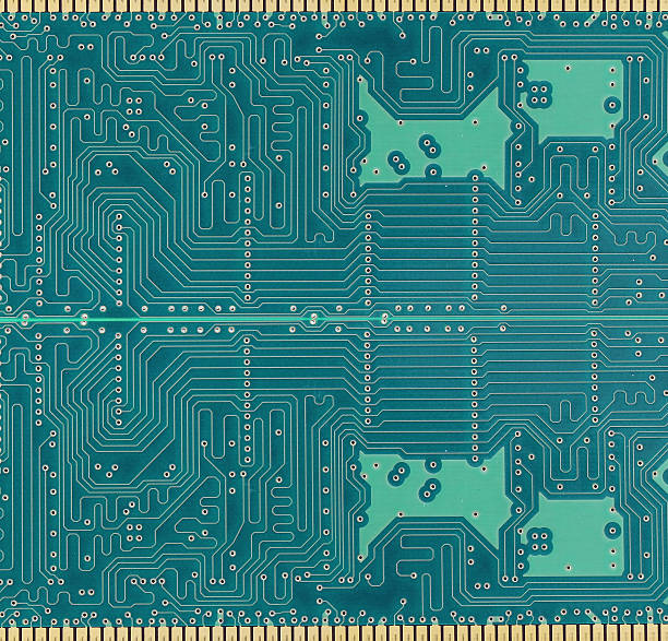 istock Green of electronic circuit board. 528437667