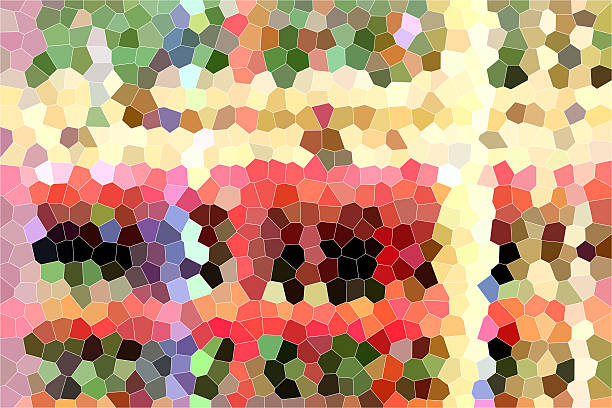Colorful pattern of geometric background in graphic design.