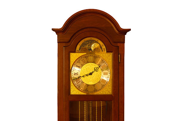 istock Antique wooden clock 528439873