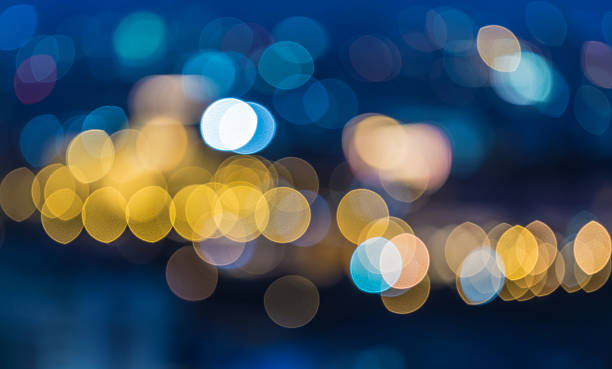 istock Abstract blur bokeh background of City light 528440711