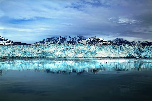 Hubbard Glacier in Alaska Melting Hubbard Glacier in Alaska - Picture taken with Cacnon 5D Mark III and 24-105mm USM IS F4 Lens at F18 Aperture. seward alaska stock pictures, royalty-free photos & images