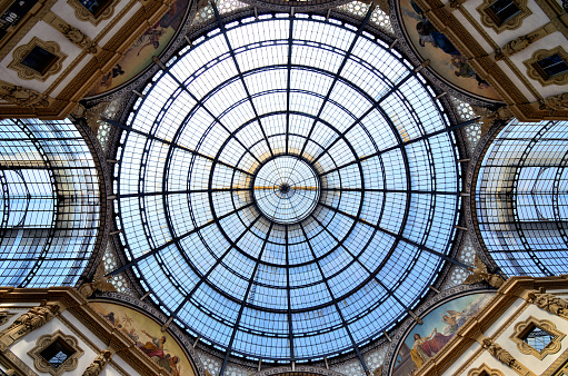 The famous shopping mall of Galleria Vittorio Emanuele II in Milan, Italy