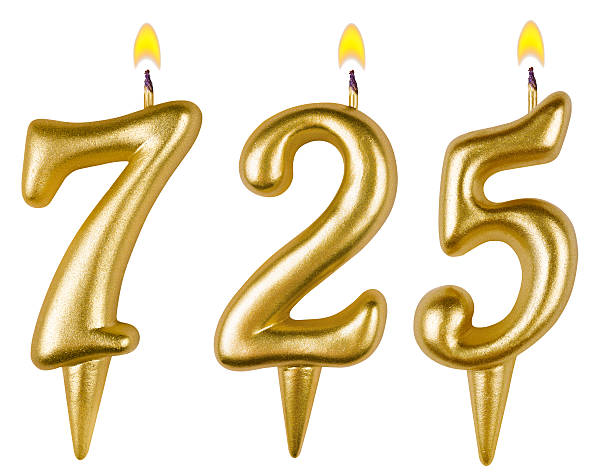 istock candles number seven hundred twenty-five isolated 528443299