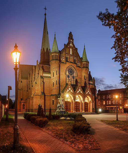 istock The Church of St. Joseph in Katowice in the evening. 528445056