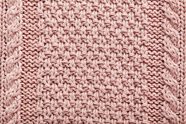 istock Knitted woolen fabric background, close up 528445728