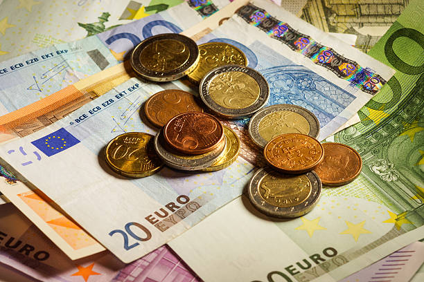 istock Euro coins and banknotes money. 528461527