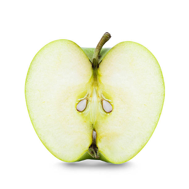 istock part of apple Isolated on a white 528464061