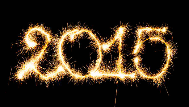 istock Happy New Year - 2015 made a sparkler 528465093