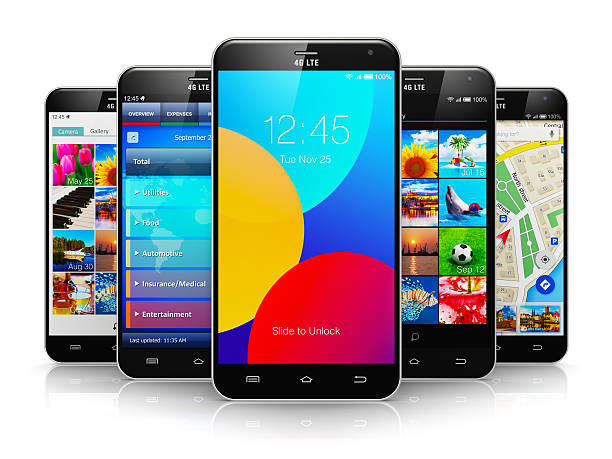 istock Collection of modern touchscreen smartphones 528465145