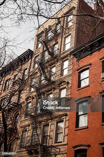 New York City Apartments In West Village Stock Photo - Download Image Now - Apartment, Greenwich Village, Architecture