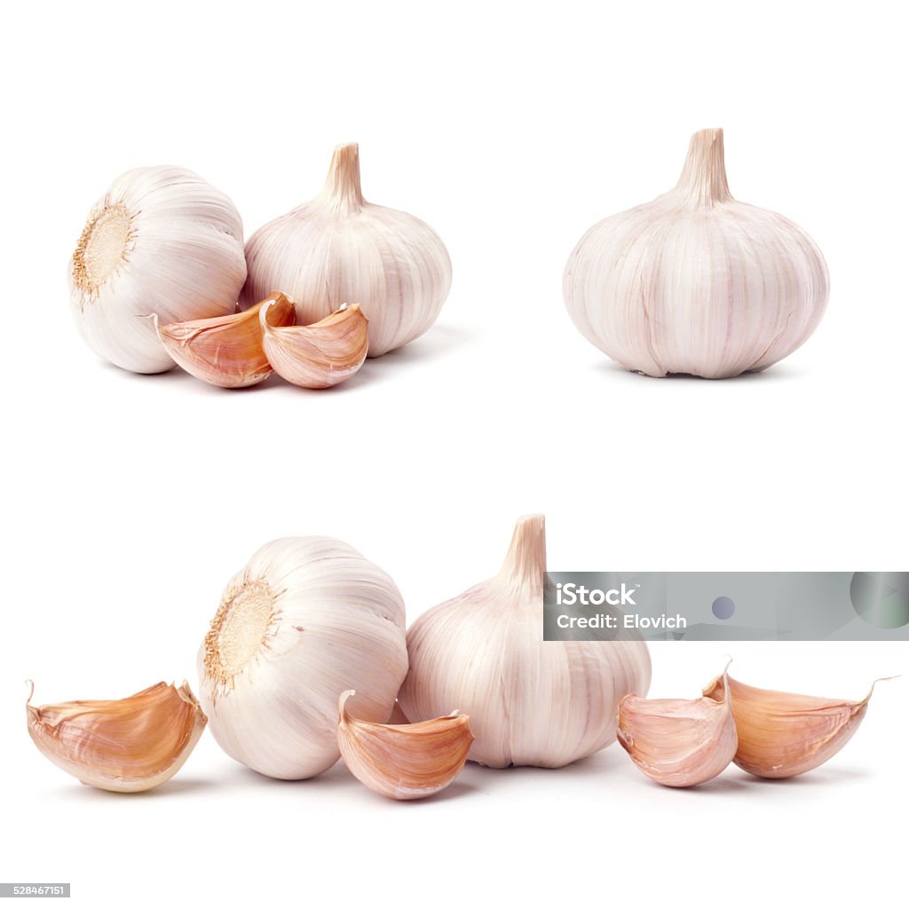 Garlic set isolated on white background Garlic isolated on white background Garlic Stock Photo