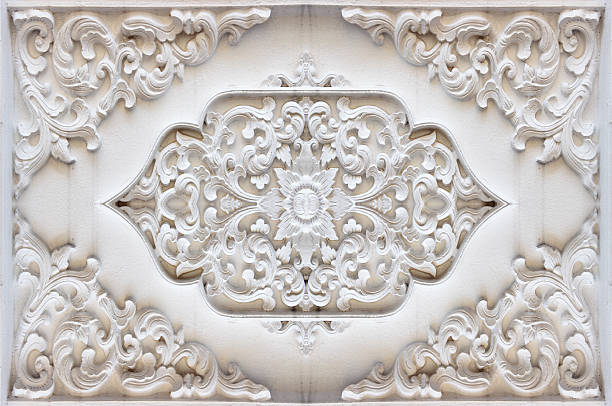 istock Background texture stucco wall Thailand religion. 528467547