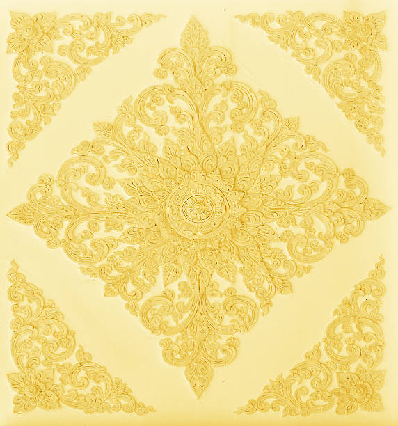 istock Background texture stucco wall Thailand religion. 528467589
