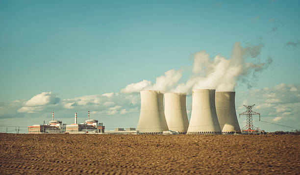 Fields of Nuclear energy stock photo