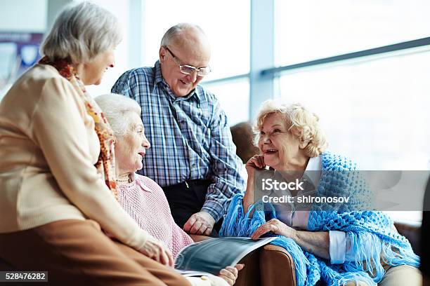 Talk Stock Photo - Download Image Now - Senior Adult, Group Of People, Lifestyles