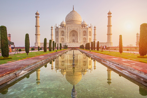 Sunrise over Taj Mahal photo