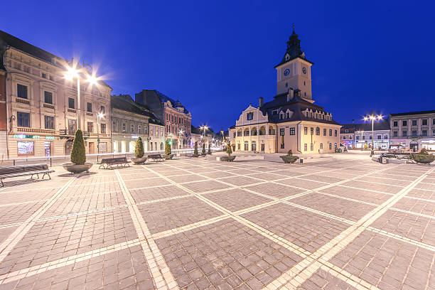 Brasov piazza principale - foto stock