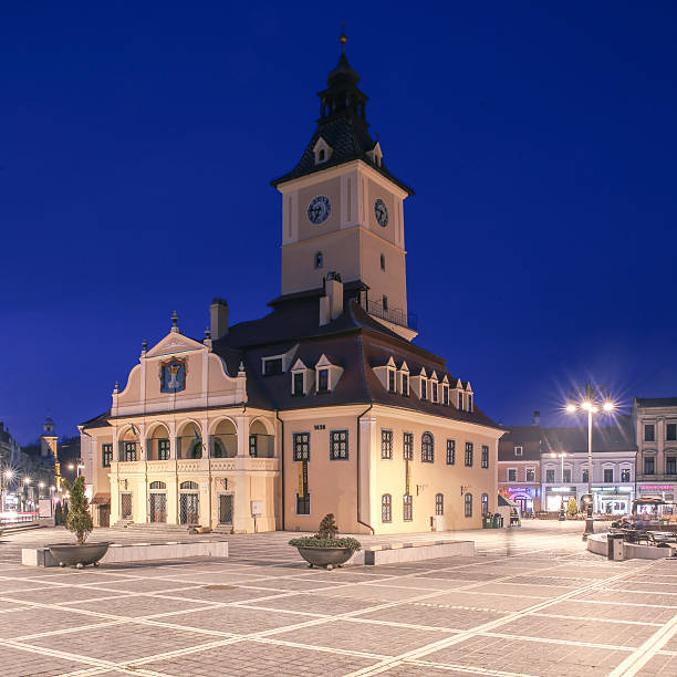 Brasov piazza principale - foto stock